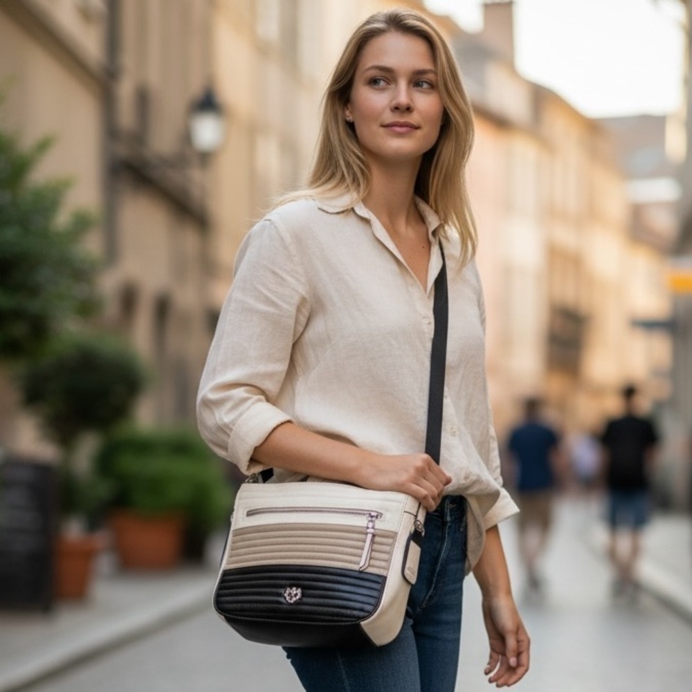 RUDSAK Two-Tone Quilted Leather Shoulder Bag - Elevated Streetwear Style